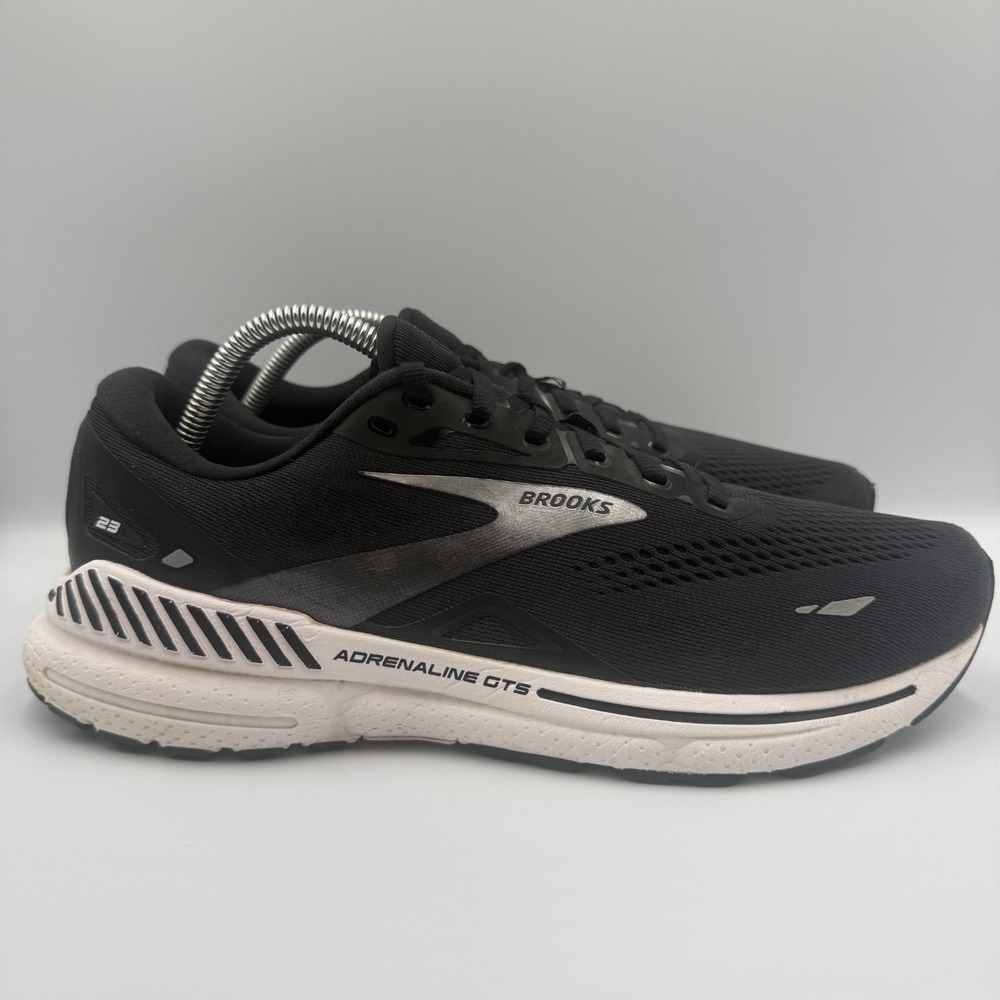Brooks Adrenaline GTS 23 Mens Size 10 Wide Black White Running Shoes 1103912E004